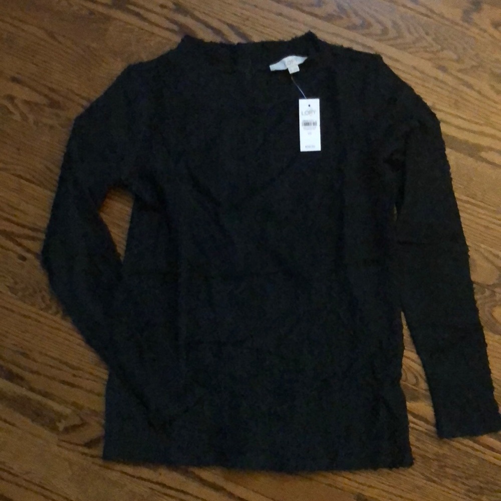 NWT textured top - dark green - xs